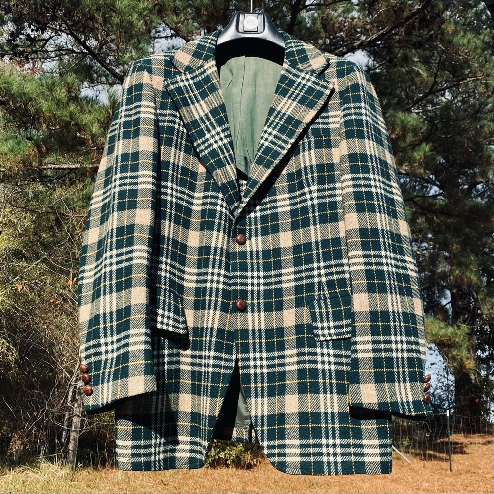 Men's Green Plaid Jacket